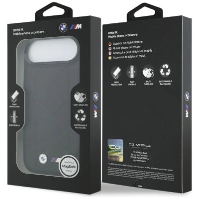 8. BMW M Quilted Logo MagSafe Case für iPhone 17 Air – Schwarz