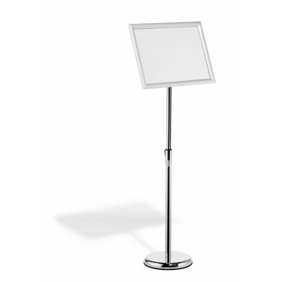 3. Robuster Schilderhalter und Präsentationsständer 479923 A3 aus Aluminium, Kunststoff und Stahl, Silber