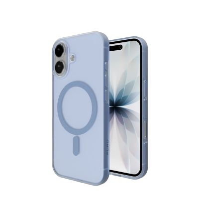 5. Puro Daylight Magsafe-kompatible Silikonhülle für iPhone 17 – durchscheinendes Blau