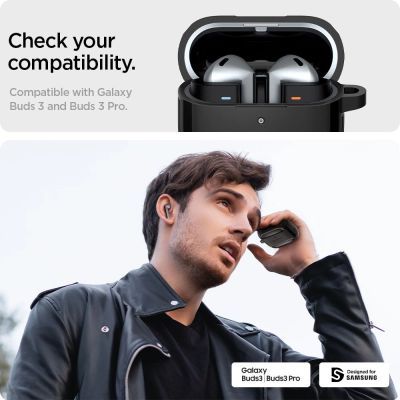 11. Spigen Rugged Armor Samsung Galaxy Buds 3 / 3 Pro Hülle - Schwarz