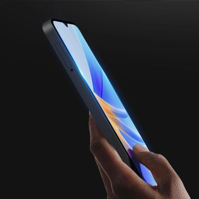 7. Dux Ducis 9D gehärtetes Glas Oppo A17 9H gehärtetes Glas mit schwarzem Rahmen