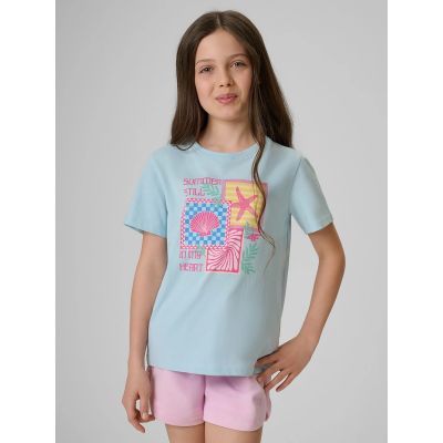 Mädchen-T-Shirt mit Aufdruck, regulär, Größe 4F 4FJRSS26TTSHF4418-33S