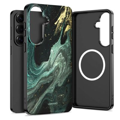 Tech-Protect Lamano MagSafe Hülle für Samsung Galaxy A57 5G – Schwarz und Grün