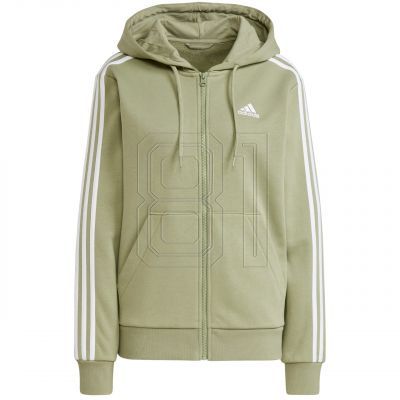 adidas Essentials 3-Streifen Fleece-Sweatshirt mit durchgehendem Reißverschluss W JP2352