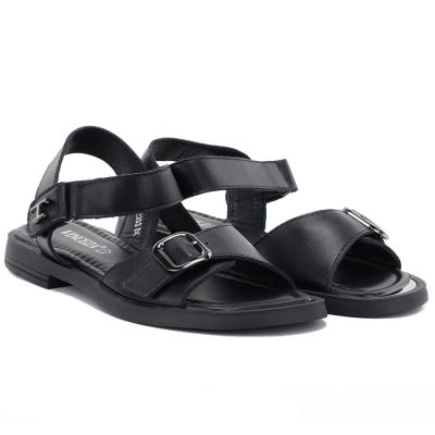 4. Schwarze Damen-Ledersandalen Vinceza 26-62303