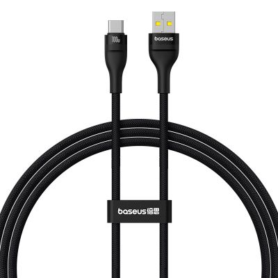 Baseus Flash 2 USB-auf-USB-C-Kabel 100W 1m (Schwarz)