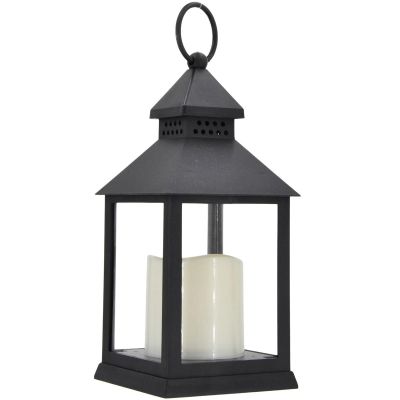 2. Dekorative Laterne 23 cm LED, batteriebetrieben, schwarz