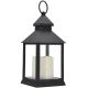 2. Dekorative Laterne 23 cm LED, batteriebetrieben, schwarz