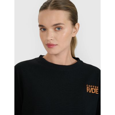 3. Damen Oversize Longsleeve mit Print 4F 4FWSS25TLONF393-20S