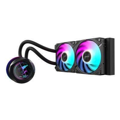 3. GIGABYTE AORUS WATERFORCE X II 240 All-in-One-Flüssigkeitskühler für Prozessoren, 12 cm, Schwarz