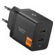 Spigen Essential EE472EU 2-Port USC-C 47W Wandladegerät – Schwarz