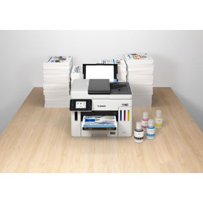60. Canon MAXIFY GX 7150 Drucker, Tintenstrahl, Farbdruck, 600 x 1200 dpi, A4, Direktdruck, Weiß
