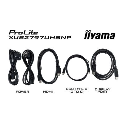 12. IIYAMA Monitor 68,5 cm (27") XUB2797UHSNP-B1 16:9 HDMI+DP+USB-C IPS