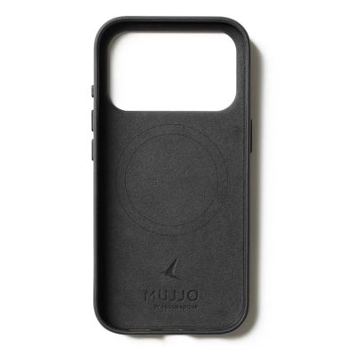 3. Mujjo Wallet Lederhülle - Lederhülle für iPhone 17 Pro, kompatibel mit MagSafe (schwarz)