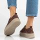 7. Braune Damen-Sneaker aus Leder mit Plateausohle, Modell Filippo DP7982