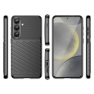 3. Thunder Case Hülle für Samsung Galaxy S25+ Silikon Panzerhülle - Schwarz