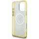 7. Guess IML Metal Glitter 4G Circle Triangle MagSafe Case für iPhone 16 Pro - Braun