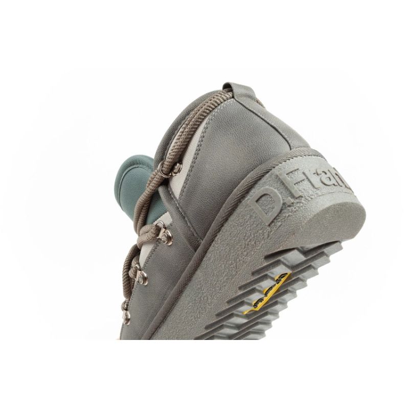7. D.Franklin Damen Winter Schneestiefel Modische isolierte Stiefeletten Grau