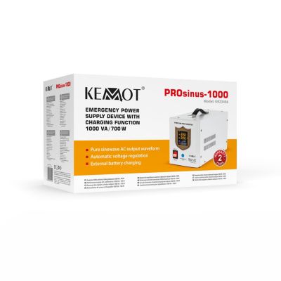 3. KEMOT PROsinus-1000 Notstromversorgung, reiner Sinuswellenwandler mit Ladefunktion 12 V 230 V 1000 VA/700 W