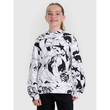 Mädchen-Sweatshirt mit Kapuze, offen, 4F 4FJRAW25TSWSF2348-90A