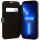 6. Tasche BMW BMBKP14L22RVSK iPhone 14 Pro 6.1" schwarz/schwarz Büchertasche Leder Stamp Blue Lines