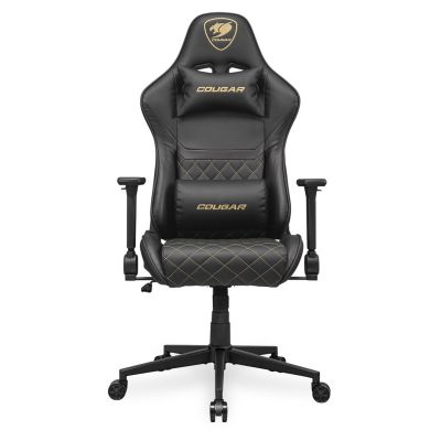 COUGAR CGR-AO2-GLB Universal-Gaming-Stuhl, gepolsterter Sitz, Schwarz, Gold