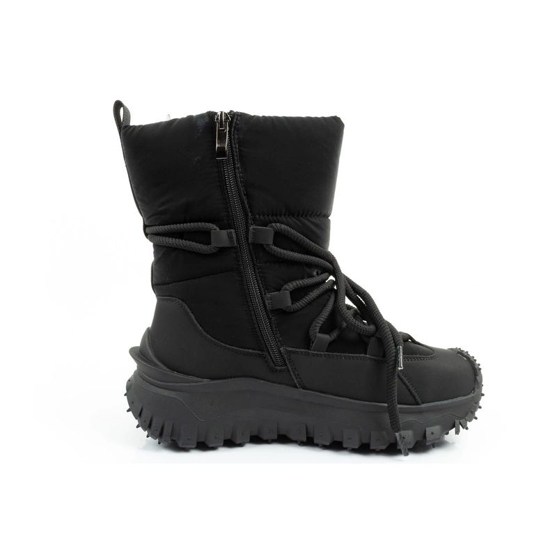 4. Lee Cooper Damen Winter-Wandersportschuhe, isoliert, schwarz, Naturleder