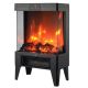 Elektrischer LED-Kamin mit Fernbedienung | 3D-Flammeneffekt | Zwei Heizstufen: 1000 W/2000 W | Adler-Thermostat