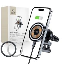 Tech-Protect MM15W-V5 Autotelefonhalter mit MagSafe 15W induktivem Ladegerät für Lüftungsschlitze – Schwarz