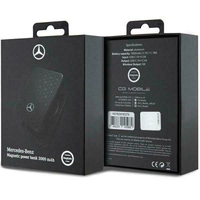 5. Powerbank Mercedes Stars Pattern MagSafe 5W 3000mAh - schwarz