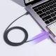 7. Joyroom Multi-Color Series A14 USB-A/USB-C 3A-Kabel 1,2 m – Schwarz