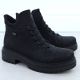 3. Damen-Lederboots im Worker-Stil mit Gummizug, Schwarz, Rieker Y3163-00