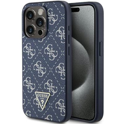 Guess GUHCP15XPG4GPB iPhone 15 Pro Max 6,7" blau/blaues Hardcase 4G Triangle Metal Logo
