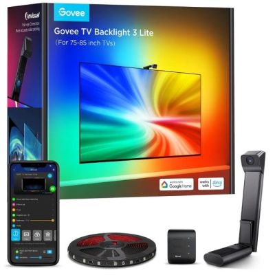 2. Govee H6099 TV-Hintergrundbeleuchtung 3 Lite | LED-Hintergrundbeleuchtung | für 75-85 Zoll Fernseher, RGBICW, Wi-Fi + Bluetooth