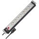 2. Brennenstuhl Premium-Line Steckdosenleiste 19 Zoll Steckdosenleiste 8-fach, Juodas/Lichtgrau, 3m
