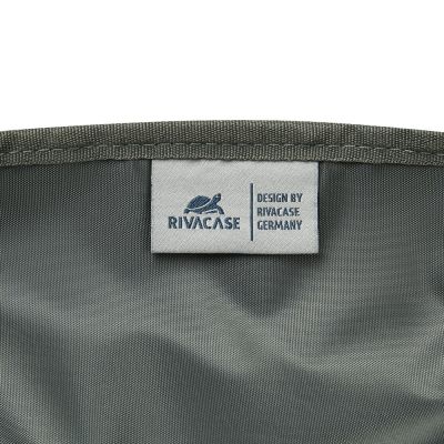 20. Rivacase Eden City Rucksack, Schwarz, Polyester, gewachstes Leder (Pull-Up)