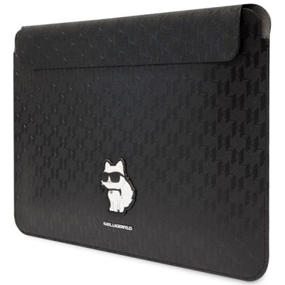 2. Karl Lagerfeld Saffiano Monogram Choupette-Hülle für einen 14-Zoll-Laptop – Schwarz