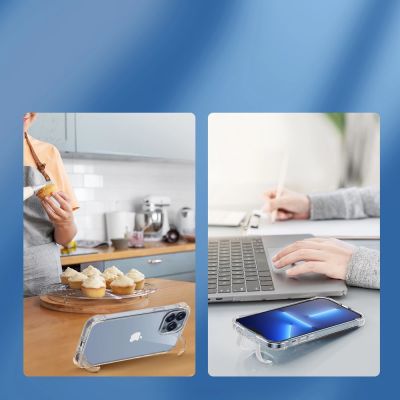 9. Joyroom Defender Series Case Cover für iPhone 13 Pro Armored Hook Cover Stand Clear (JR-BP955)