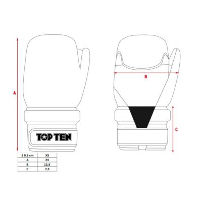 11. Taekwon-do ITF ROTT-KIDS Offene Handschuhe