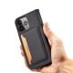 9. Magnetkartenhülle für iPhone 13 Pro Tasche Kartenetui Kartenhalter Schwarz