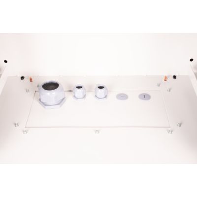 18. Digitus 19" 7HE Wand-Netzwerkschrank 600x450 mm, Volltür, grau, ungeteilt, montiert, IP55, 100 kg