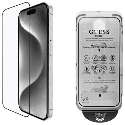 Guess Displayschutz 2.5D Outline Tempered Glass für iPhone 16