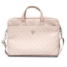 Guess Saffiano 4G Triangle Logo Tasche für einen 16'' Laptop – Rosa