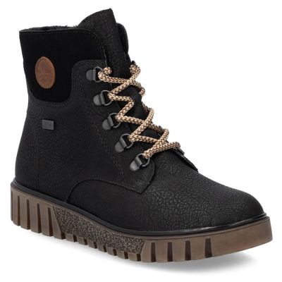 40. Wasserdichte schwarze Damen-Trekkingstiefeletten Rieker Y3433-00