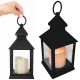 Dekorative Laterne 23 cm LED, batteriebetrieben, schwarz