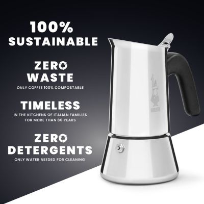 10. Bialetti Venus Espressokanne 0,2 l Silber