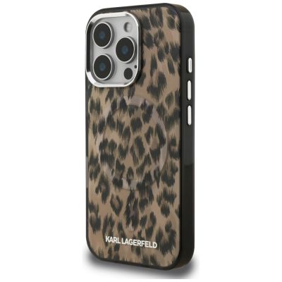 2. Karl Lagerfeld IML Leopard Pattern MagSafe Case für iPhone 16 Pro Max - Braun