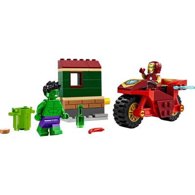 3. LEGO Super Heroes 76287 Iron Man mit Motorrad und Hulk