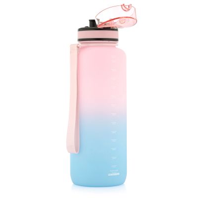 8. Meteor 1500 ml rosa/blaue Sportflasche