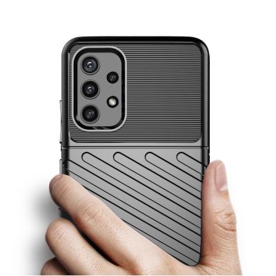 3. Thunder Case Flexibel Robuste Panzer Handyhülle TPU Schutzhülle für Samsung Galaxy A72 4G schwarz